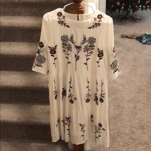 White Embroidered Dress